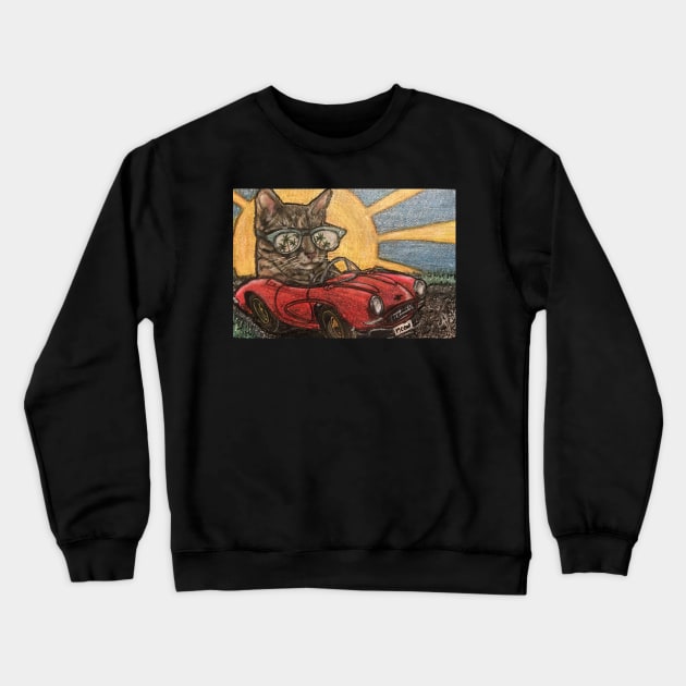 Go Speed Racer Go Crewneck Sweatshirt by Artladyjen